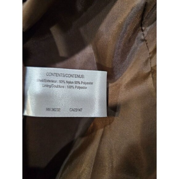Women's Talbots Petites Iridescent Lined Belted Raincoat Bronze/Brown Size Small - Picture 8 of 10
